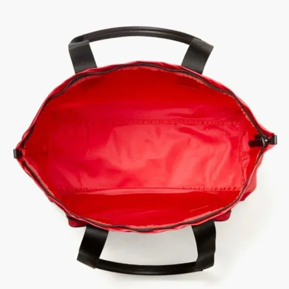 Kate Spade Journey Large Tote Nylon Shoulder Bag Red Packable Travel Lightweight - Picture 3 of 9